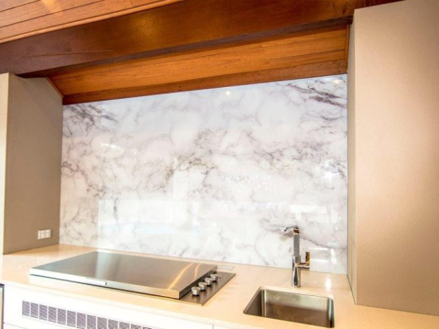 Marble printed glass splashback Marble printed glass splashback perth - glasscapes