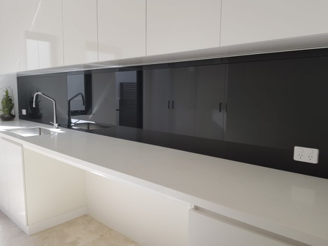 black painted glass splashback black painted glass splashback perth - glasscapes