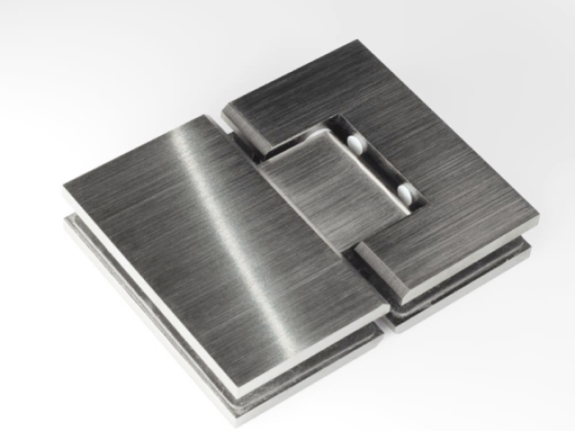 Brushed gunmetal glass to glass hinge for shower doors - glasscapes