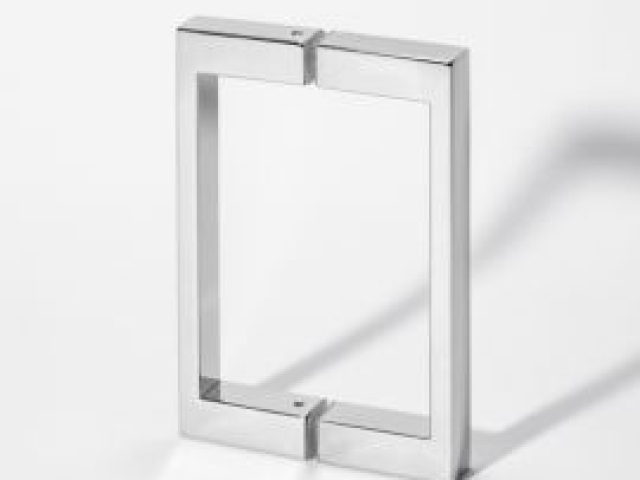 Chrome 210mm frameless glass door handle - glasscapes